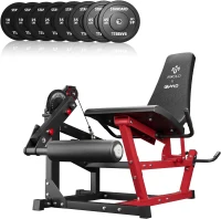 Mikolo Adjustable Leg Extension & Curl Machine with Cable System — Seated and Lying Options for Home Gym(m-1)