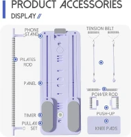CroyVine Pilates Board - Multi-Purpose Portable Reformer Kit, Convertible Home Fitness System(m-2)