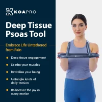 KOAPRO Psoas & Hip Hook Release Tool — Targeted Deep-Tissue Massager for Iliacus, Hip Flexors, Iliopsoas, Piriformis, Back and Core(m-2)