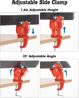 ANCHOM 3-Piece Ski & Snowboard Tuning Vise Set - Adjustable Aluminum Clamp with End Supports, Brake Retainers, Rubber Pads for Stable Waxing and Edge Work(m-4)