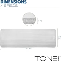 Tone Fitness One-Inch High-Density Yoga Mat — Extra-Thick Non-Slip Exercise Mat with Carrying Strap for Yoga, Pilates & Home Gym(m-4)