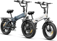 Jasion X-Hunter Foldable Electric Bike — 1400W Peak Motor, 30 MPH Top Speed, 70+ Mile Range, 624Wh Removable Battery, 20""x4"" Fat Tires, Full Suspension, 7-Speed E-Bike for Adults(m-1)