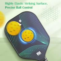 Fiberglass Pickleball Paddle Set, 2-Pack with 4 Balls and Carry Strap – USAPA Approved, Lightweight Durable Rackets for All Levels(m-4)