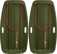 Retrospec Retrorider Plastic Toboggan Sled – Hard-Bottom Snow Sled with Pull Rope, Cold-Resistant Coating, Available in 35-inch and 48-inch for Kids & Adults(m-1)