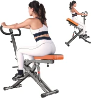 SogesHome Foldable Squat & Row Machine – Home Full-Body Trainer with Adjustable Resistance Bands, Foldable Design, 330 LBS Capacity(m-1)