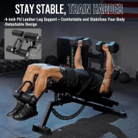 Mikolo Adjustable Weight Bench WB00 – 1200 lb Capacity Incline/Flat/Decline Bench with Detachable Leg Support & Vertical Storage(m-4)