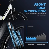 1000W Peak Adult Electric Bike with Removable Battery, 26"" Wheels, 7-Speed — Commuter/All-Terrain E-Bike(m-3)