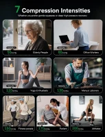 Medisana Full-Leg Compression Massager for Improved Circulation, Rechargeable Boots with 6 Modes & 7 Intensities (50–200 mmHg) — Recovery Device for Athletes, Muscle Relief & Pain Reduction(m-4)