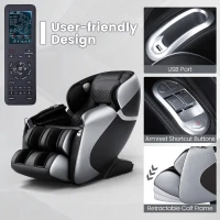 Relaxe SL-Track Shiatsu Massage Chair with Zero Gravity Positioning and Heating(m-4)