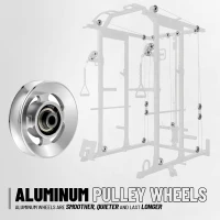 Mikolo K6 Power Cage – 1500 lb Capacity Squat Rack with Cable Crossover & Lat Pulldown System(m-2)