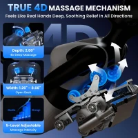 Space Walk & Ankle Stretch 4D Massage Chair — Zero Gravity SL-Track Shiatsu Recliner with Electric Calfrest Extension, Foot Rollers & AI Voice (S002 Black)(m-4)