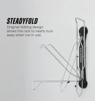 Steadyrack Vertical Bike Rack for Mountain Bikes — Wall-Mounted Pivot Storage, Fits Wide Tires, Heavy-Duty Steel(m-5)