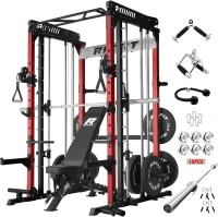 RitFit M1 / M1 Pro Smith Machine with Cable Crossover — Multi-Function Power Cage Package for Home Gym(m-1)