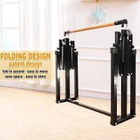 MARFULA Foldable Gymnastics Kip Bar – 4 ft Width (5 ft Base) Adjustable 36""–60"" Height, 400 lb Capacity with Fiberglass Crossbar, Foldable Design & Mats for Kids, Home and Club(m-6)