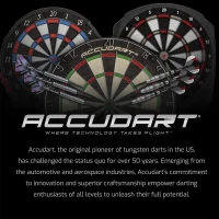 Accudart Match Pro Official 18"" Self-Healing Sisal Dartboard Cabinet Set with LED Lighting(m-7)