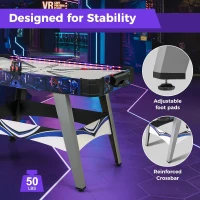 Goplus 54"" LED Air Hockey Table with Electronic Scoreboard & Lighting(m-5)