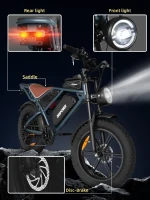DEEPOWER QS7 Electric Dirt Bike for Adults — 1500W/3500W Peak Motor, 20"" Fat Tire, 48V Battery Options (20/35/60Ah), 30MPH(m-5)