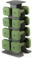 WeGym SafeGrip Square Dumbbells — Thick-Handled, Anti-Slip & Anti-Roll Free Weights for Home Training, Strength Workouts and Personal Trainers(m-1)