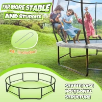 BCAN 8-16FT Recreational Trampoline with Enclosure & Ladder — ASTM F381-16 Certified Outdoor Trampoline for Kids and Adults(m-3)