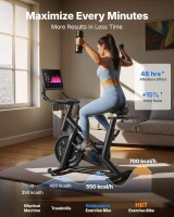 MERACH Indoor Cycling Bike with 15.6"" Full HD Screen, Magnetic Resistance, 300 lb Capacity, Tablet Mount & App-Based Fitness Courses(m-4)