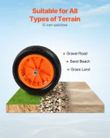 VEVOR Kayak Cart — Heavy-Duty Kayak Trailer with 450 lb Capacity, Detachable Canoe Trolley, Adjustable Width & Nonslip Support, 12"" Solid Tires(m-3)