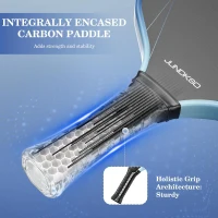 Graphite Carbon Fiber Pickleball Paddles Set of 2 — USAPA Compliant Pro Composite with 14mm PP Honeycomb Core, Carry Bag (Blue)(m-6)