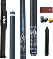 CRICAL 58"" Carbon Fiber Pool Cue Set CL-04 — Low-Deflection Billiard Cue with 3/8×8 Stainless Joint and 12.5mm Tip(m-1)