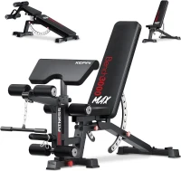 KeppiFitness Bench3000 MAX Adjustable Weight Bench – Heavy-Duty 1200 lb Capacity with Leg Extension & Preacher Pad, Flat/Incline/Decline(m-1)