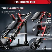 RitFit Multi-Angle Leg Press & Hack Squat with Weight Plate Set, Linear Bearing System and Plate Storage Posts for Complete Lower-Body Training(m-4)