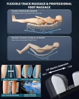 RelaxRelife 4D Full-Body Massage Chair with 166° Flexible SL Track, Reading Lamp, 18 Modes, 11 Techniques, 36 Airbags, Zero Gravity Recliner, Yoga Stretch & Foot Massage (Grey)(m-4)