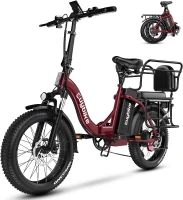 KEBIKO 1000W Peak Foldable Electric Bike with 48V 20Ah Removable Battery, 30+ MPH, Up to 80-Mile Range, 20"" Fat Tire Foldable Ebike for Adults – Commute, Beach, Snow(m-1)
