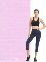 Hatha Extra-Long TPE Yoga Mat 79"" x 40"" x 1/2"" Thick — Non-Slip Exercise & Fitness Mat(m-1)