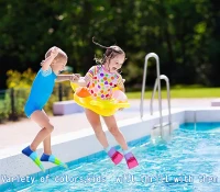 Kids Lap Swim Fins by Fanwill — Short, Comfortable Training Flippers for Children, Boys & Girls, Beginner-Friendly(m-5)