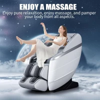 RelaxRelife 4D Full-Body Massage Chair with 166° Flexible SL Track, Reading Lamp, 18 Modes, 11 Techniques, 36 Airbags, Zero Gravity Recliner, Yoga Stretch & Foot Massage (Grey)(m-8)