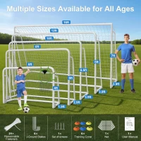 MOPHOTO Foldable Soccer Goals (6x4/8x6/10x6.5/12x6/16x7/18.5x6.5/21x7/24x8 ft) – 8x6 ft Collapsible Backyard Goal for Kids, Teens & Adults(m-5)