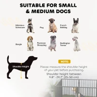 PawHut 8 Panels Dog Playpen, Foldable Portable Pet Playpen with Door, for Small & Medium Dogs, 30"H(m-10)