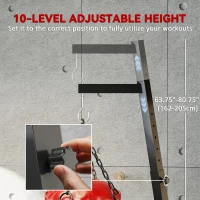 Soozier Foldable Punch Bag Stand, Adjustable Height Heavy Bag Stand with Weighted Base, Freestanding for Home Gym, Stand Only(m-5)