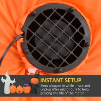 HOMCOM 7.5ft Inflatable Halloween Pumpkin Ghost Family, Blow Up LED  Display for Garden Indoor Outdoor(m-6)