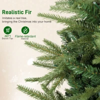 HOMCOM 6.5ft Christmas Tree with Synchronized LEDs, DIY Function, Frasier Grande Fir with Hinge Design, Remote, Daily Timer(m-7)