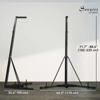 Soozier Foldable Punch Bag Stand, Adjustable Height Heavy Bag Stand with Weighted Base, Freestanding for Home Gym, Stand Only(m-3)