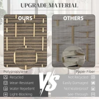 HOMCOM Folding Room Divider Screen 3 Panel 6' Tall Privacy Screen Freestanding Wood Partition for Home Office, Dark Rustic Oak(m-5)