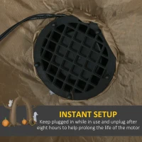 HOMCOM 10FT Gaint Halloween Inflatables Outdoor Decorations Dead Tree Archway with Ghost, Pumpkin, Blow Up Yard Decor with LED Lights  for Garden, Lawn, Party, Holiday(m-7)