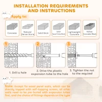 PawHut Cat Wall Shelf, Wall Mounted Cat House with Washable Cushion, Kitty Shelf Furniture for Indoor Kittens, Natural(m-7)