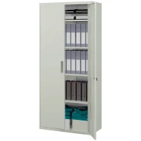 HOMCOM 71" Tall Garage Cabinet, Metal Storage Cabinet with 2 Doors, 4 Adjustable Shelves for Home Office, Study, Garage, White(m-2)