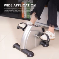 Soozier Portable Mini Pedal Exercise Bike Indoor Cycle Fitness Arm Leg w/ LCD Display, Silver(m-8)