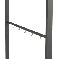 Outsunny 7' x 5' BBQ Grill Gazebo Tent, Garden Grill Canopy with Steel Frame and Hooks, Outdoor Sun Shade, Beige(m-7)