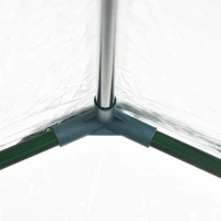 Outsunny 6' x 3' x 5' Portable Walk-in Greenhouse, Plastic Cover, Steel Frame Garden Hot House, Zipper Door, Top Vent for Flowers, Vegetables, Saplings, Tropical Plants, Clear(m-8)