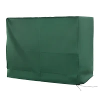 Outsunny 600D Oxford 3-Seater Patio Swing Cover Outdoor Swing Chair Cover Rain Protection Waterproof Anti-UV, Dark Green(m-1)