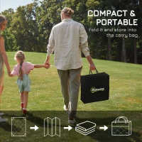 Outsunny Reversible Outdoor RV Rug, Patio Floor Mat, 6' x 9' Plastic Rug for Backyard, Deck, Beach, Camping, Grey and White(m-5)