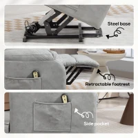 HOMCOM Lift Chair for Seniors, Microfibre Upholstered Electric Recliner Chair with Remote, Quick Assembly, Light Grey(m-7)